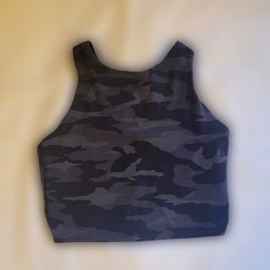 Athleta Women's Black Camo High Neck Tank | Size XS